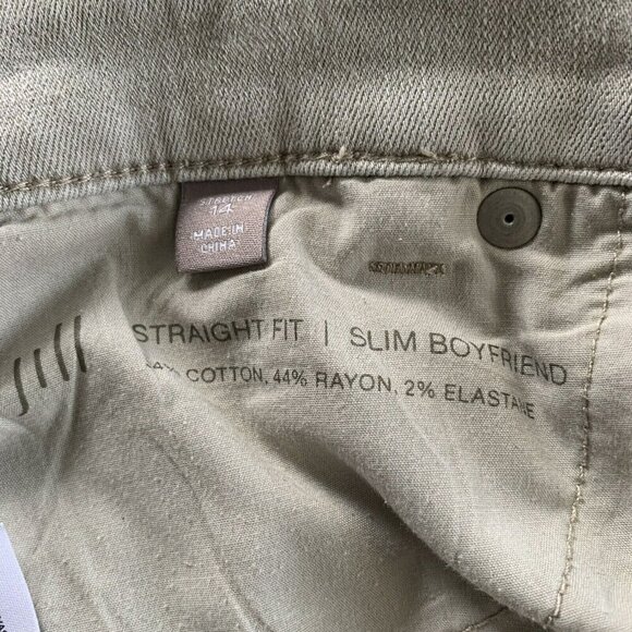 J Jill Pants 14 Tan Pants Stretch Slim Boyfriend Straight Fit Size 14 - Picture 5 of 6
